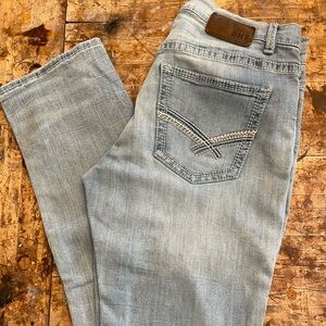 BKE Men's ALEC Straight Leg Light Blue Jeans 32x36